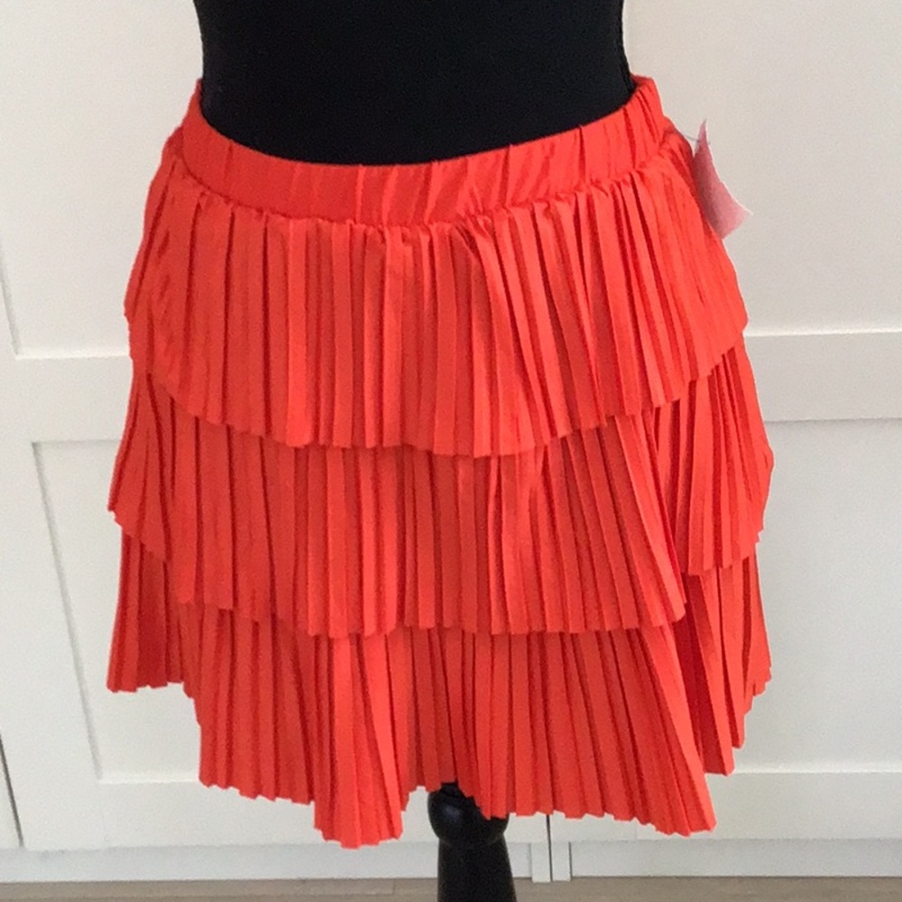 Zara pleated tired skirt
